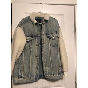 Jean/Sherpa jacket (oversized style)